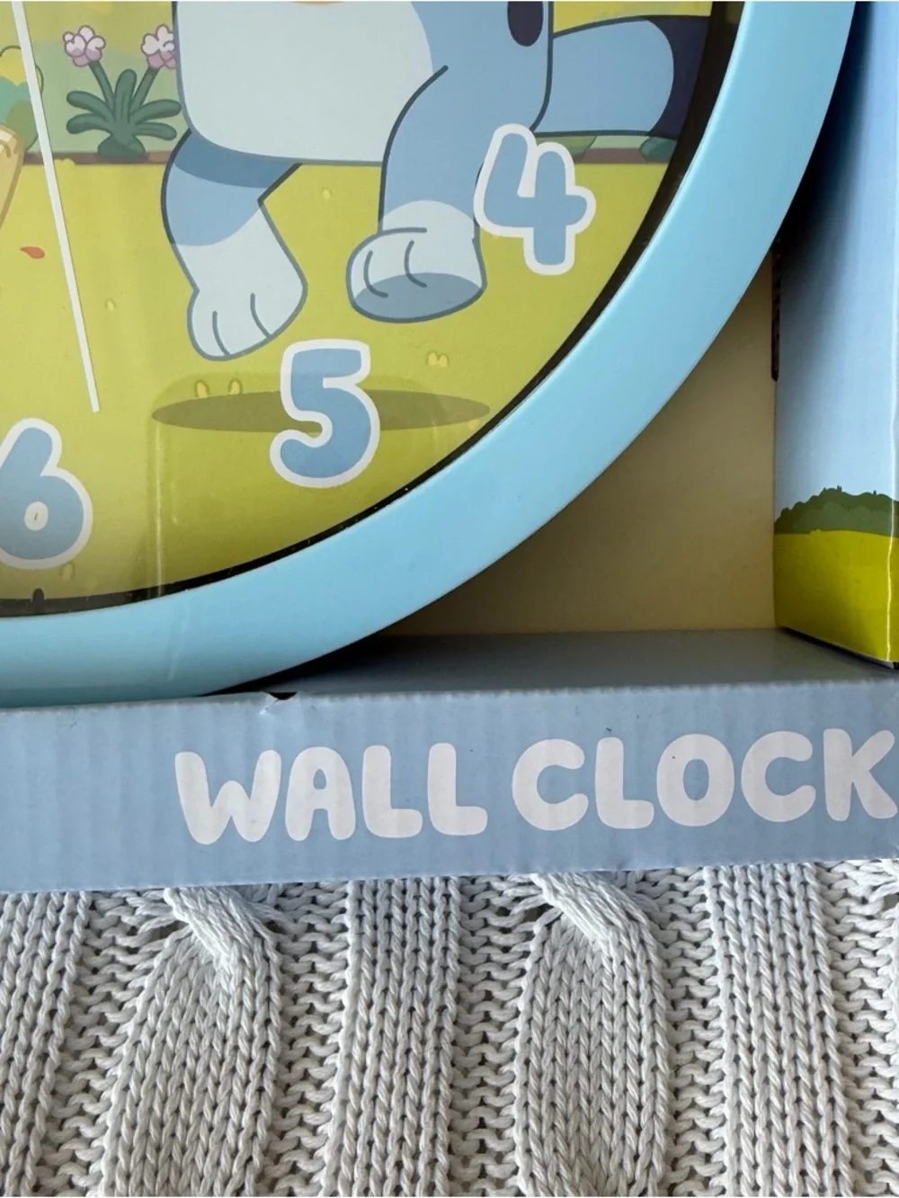 Bluey Wall Clock NEW Kids Bedroom Decor Cartoon Character Clock Nursery Playroom